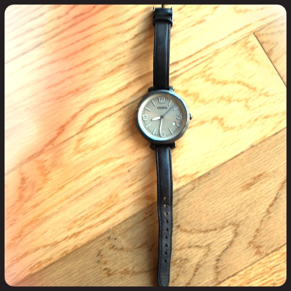 Grey Fossil Watch